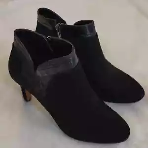 Botín Vince Camuto Larmana de cuero con cremallera lateral - negro (9,5 W) 713966 - - Imagen 1 de 6