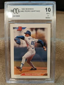 1992 Bowman Pedro Martinez #82 Rookie Card, Graded BCCG 10 Mint, Gem INVEST HOT - Picture 1 of 2