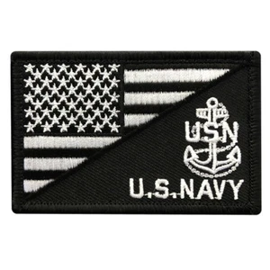 Amerikanische USA Flagge Marine Anker Haken Verschluss Patch [3,0 x 2,0 - MTN4]   - Bild 1 von 1