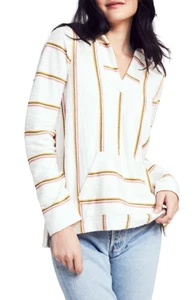 Faherty Women's Seabrook Baja Poncho Sayulita Striped Terry Knit Hoodie Sz XS - Picture 1 of 7