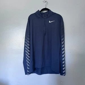 Nike Dri-FIT Men's Flash Element  1/4 Zip Pullover Running Blue Golf - Picture 1 of 12