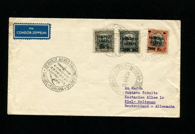 ZeppelinSieger 269A 1934 6thSouthAmérica VueloBrasil Post inusual franqueo inválido Foto 1 de 2