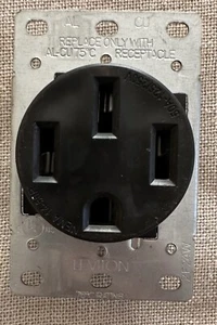 Leviton Flush Mounting Receptacle Nema 14-50R 3P 4W 50A 125/250V Straight Blade - Picture 1 of 5