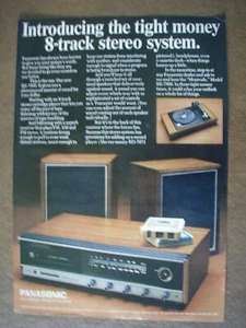 Panasonic 8 pistas estéreo 1971 RD-7673 ligeramente por delante anuncio impreso vintage Lo69 - Imagen 1 de 1