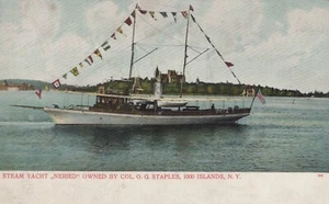 Yate de vapor Thousand Islands New York Neried Col. O.G. Postal de grapas - Imagen 1 de 2