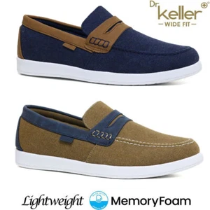 Mens Wide Fit Shoes New Loafers Moccasins Boat Deck Driving Casual Slip On Shoes - Picture 1 of 25