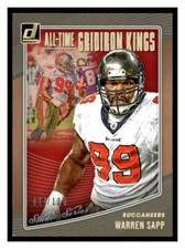 Warren Sapp 2018  Donruss All-Time Gridiron Kings Studio Series /100