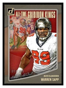 Warren Sapp 2018  Donruss All-Time Gridiron Kings Studio Series /100