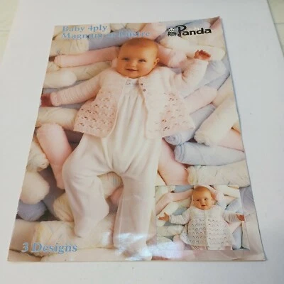 ~PANDA KNITTING BOOK No. PT001 - ADORABLE BABY KNITS - 3 PROJECTS in 4ply - VGC~ - Image 1 of 4