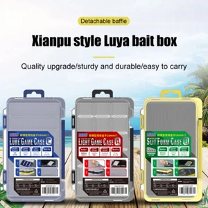 Organizador de señuelos portátil impermeable cebo señuelo gancho cajas equipo de pesca accesorios - Imagen 1 de 21