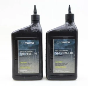 NEW OE Mazda SAE 75W-140 Rear Axle Gear Oil Lubricant 1 Qt Set of 2 000077W140QT - Picture 1 of 5