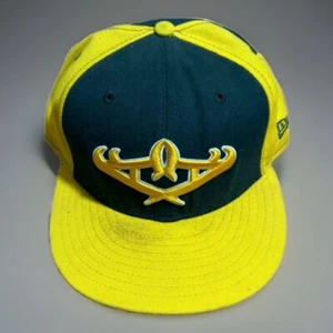 Oakland Athletics Vintage 90s Y2K New Era Pinwheel Mirror A’s Logo Green Gold 7 5/8 - Bild 1 von 6