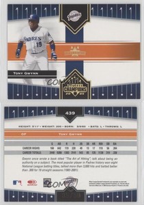 2005 Donruss Champions Gold Impressions /50 Tony Gwynn #439 HOF