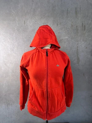 Vintage Lacoste Hoodie Small Red-Orange Alligator Logo EU Size 36 - Image 1 of 4