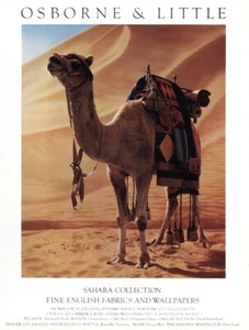 1987 Osborne & Little: :Sahara Collection English Fabrics Vintage Print Ad - Picture 1 of 1