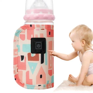 Baby Bottle Milk Warmer Thermostat Travel Heater Bag Pouch Portable Feeding USB - Picture 1 of 15