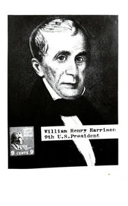 Postal de William Henry Harrison, noveno presidente de los Estados Unidos, de colección dividida trasera - Imagen 1 de 3