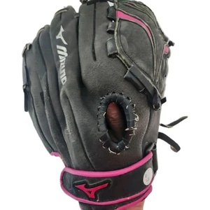 Mizuno Finch 12" GPL 1205 F1RG Softball Handschuh schwarz Leder mit pinkem RHT - Bild 1 von 6