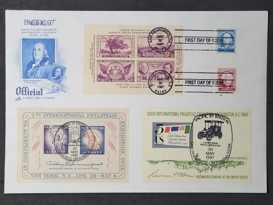 MS-44 US FIRST DAY COVER #'s 3139 & 3140 PACIFIC 97 LG 7"x10" ENVELOPE #2 - Image 1 of 1