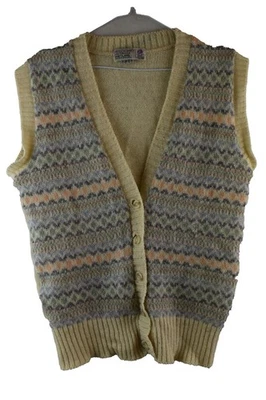Pitlochry Womans Pure New Wool Vest Jumper Knitted Size 36' Vintage - Image 1 of 4