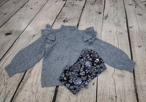 Janie and Jack Blue Sweater Top Floral Pants Outfit Girls Size 3T NWT! 88.00 - Picture 1 of 7