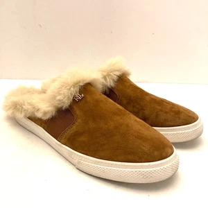 Lauren Ralph Lauren Jinny Pantoletten Wildleder Slipper Sneaker Whiskey Damen 8 Fell - Bild 1 von 10