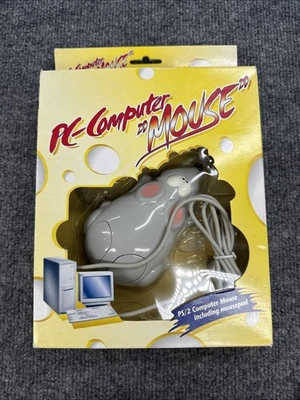 Vintage PC Computer “Mouse” PS/2 Wired Mouse Gray NEW in Box w/ Mousepad - Image 1 of 4