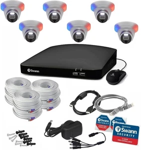 Swann Enforcer 4K CCTV Kit DVR 85680 2TB 6x 4KDER UHD Dome Camera SWDVK-856806DE - Picture 1 of 9