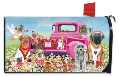 Cubierta de buzón Briarwood Lane Happy Valentine's Dogs Foto 1 de 4