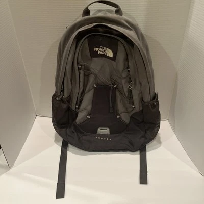 THE NORTH FACE Bufón 18" Senderismo Campamento Mochila Campus Viaje Mochila Gris Negro Foto 1 de 4