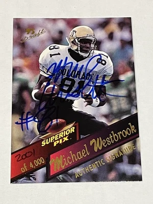 1995 Superior Pix Football Autographs #/4000 - Michael Westbrook RC - Colorado - Image 1 of 2