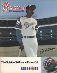 Scorevbook Baseball 1972 Braves vs Reds senza punteggio - Foto 1 di 1
