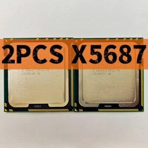 2PCS Intel Xeon X5687 SLBVY 3.6GHz 4 Cores 130W LGA1366 CPU Processor - Picture 1 of 3