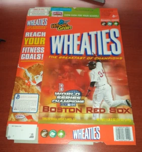 Caja de cereales Wheaties World Series Boston Red Sox Champions 2004 - Imagen 1 de 2