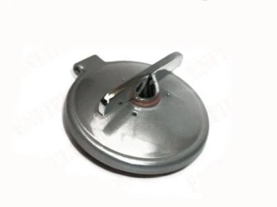 BSA Argento con Cerniera 2.5 " Benzina Serbatoio Flip Cappello Coperchio A50 A65 - Immagine 1 di 3