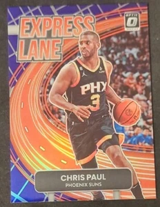Donruss Optic Chris Paul 2022-23 púrpura Prizm Express Lane Insert #7 - Imagen 1 de 1