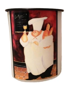Tupperware Fat Chef Bote Alto B con Jennifer Garant Arte Sello Negro Nuevo - Imagen 1 de 3