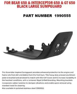 BLACK LARGE SUMPGUARD FIT FOR ROYAL ENFIELD BEAR650 - Picture 1 of 4