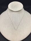 Sterling Silver 925 Box Chain Necklace 16" Y433