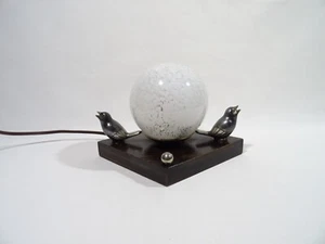 ANCIENNE LAMPE VEILLEUSE ART DECO ANIMALIERE OISEAUX BIRDS LAMP - Picture 1 of 17