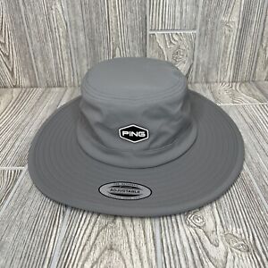 PING Golf Bucket Hat Boonie Cap Grey Adjustable One Size Men’s Outdoor Fishing