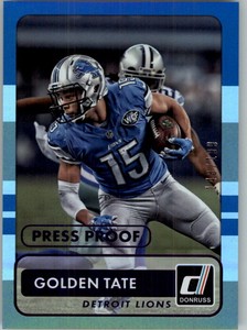 2015 Donruss Press Proofs Purple Lions Football Card #115 Golden Tate /199
