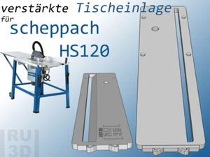 Verstärkte Tischeinlage f. Scheppach HS120 u. TS310 Tischkreissäge Einlegeplatte - Picture 1 of 6