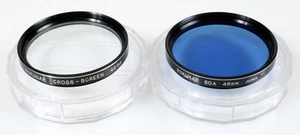 46MM FILTERS, SET OF 2 (CROSS SCREEN,80A) IN HARD CASE - Picture 1 of 1