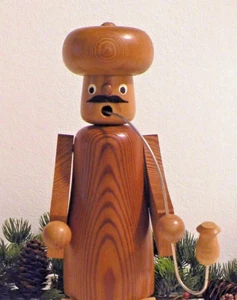 Räuchermann groß Original Erzgebirge Weihnachten Handarbeit gedrechselt DDR TOP - Bild 1 von 6