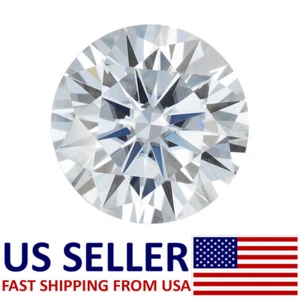 Loose moissanite Stone G-H White Color Round Brilliant Cut Excellent Grade VVS1 - Picture 1 of 5