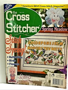 Revista The Cross Stitcher abril 2001 27 cartas mariposas pájaros flores etc. - Imagen 1 de 8
