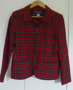 CHAQUETA, ABRIGO MUJER BLAZER ROJO A CUADROS NORTON McNAUGHTON TALLA PEQUEÑA 6 - Imagen 1 de 5