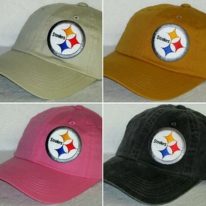 Pittsburgh Steelers Damen Garment Washed Cap 🏈NFL PATCH/LOGO 🏈4 Farben 🏈NEU - Bild 1 von 6