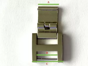 Watch Bracelet Strap Extender Fold Over Single Slot Gate Clasp With End Piece - Picture 1 of 8
